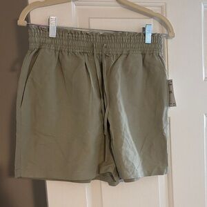 Blank NYC Olive High Waist Drawstring Shorts